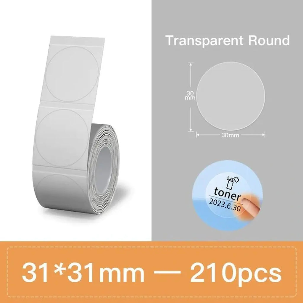 NIIMBOT THERMAL LABEL PAPER 31*31-210 TRANSPARENT ROUND