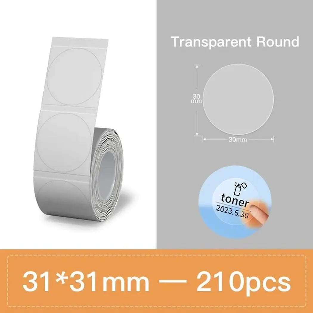 NIIMBOT THERMAL LABEL PAPER 31*31-210 TRANSPARENT ROUND