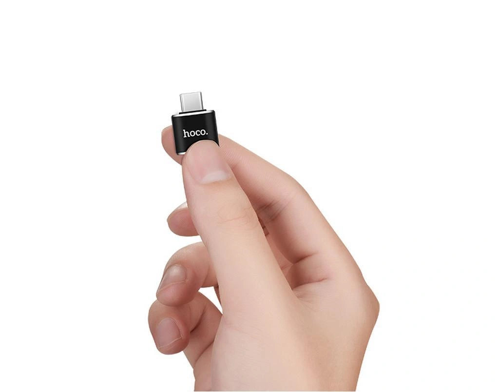 Αντάπτορας Hoco UA5 USB-A σε USB-C OTG 2.4A Μαύρος
