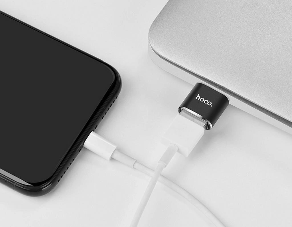Αντάπτορας Hoco UA5 USB-A σε USB-C OTG 2.4A Μαύρος