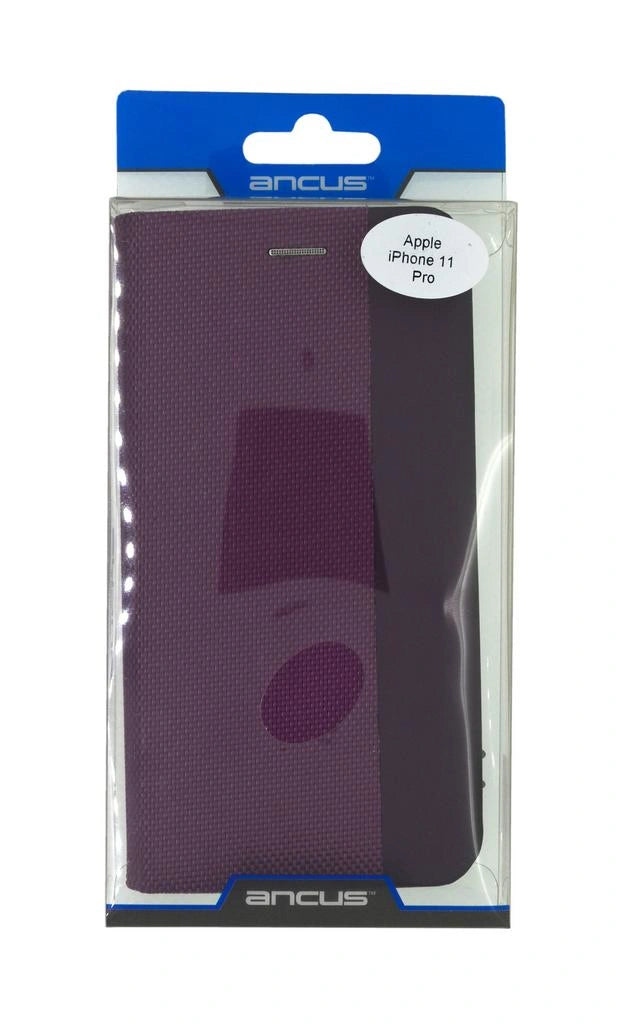 Θήκη Book Ancus Magnetic Canvas για Apple iPhone 11 Pro Max TPU Μωβ