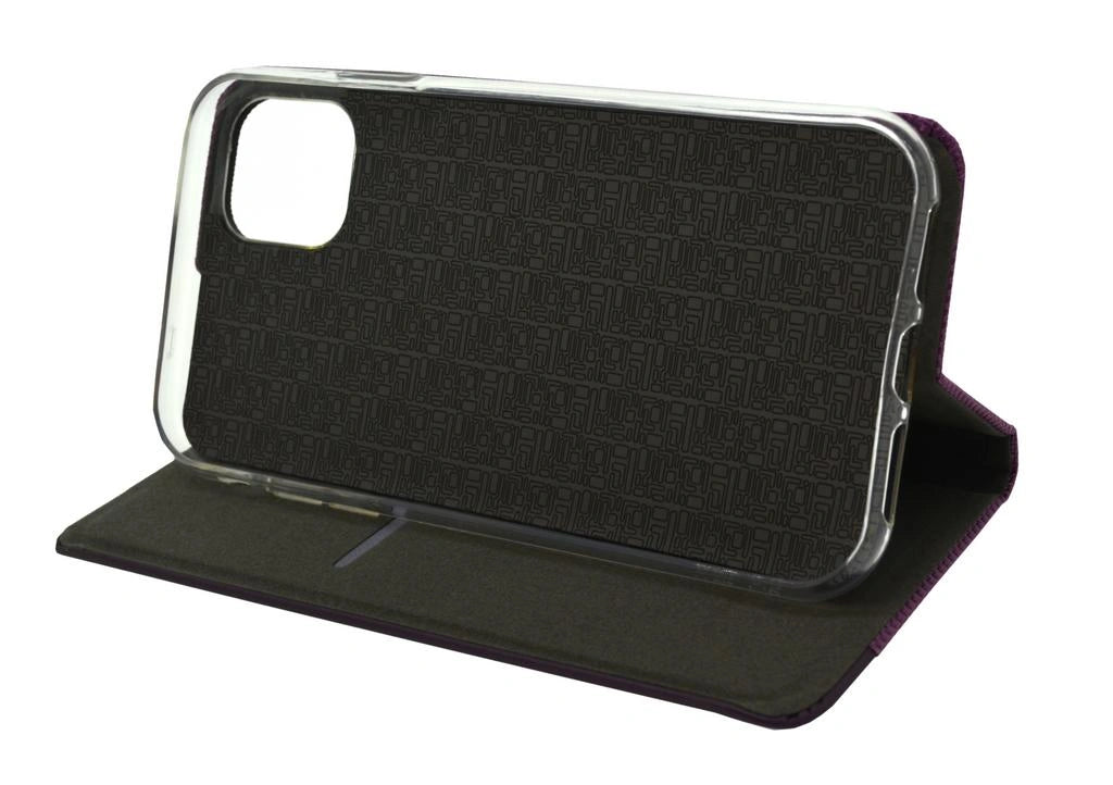 Θήκη Book Ancus Magnetic Canvas για Apple iPhone 11 Pro Max TPU Μωβ