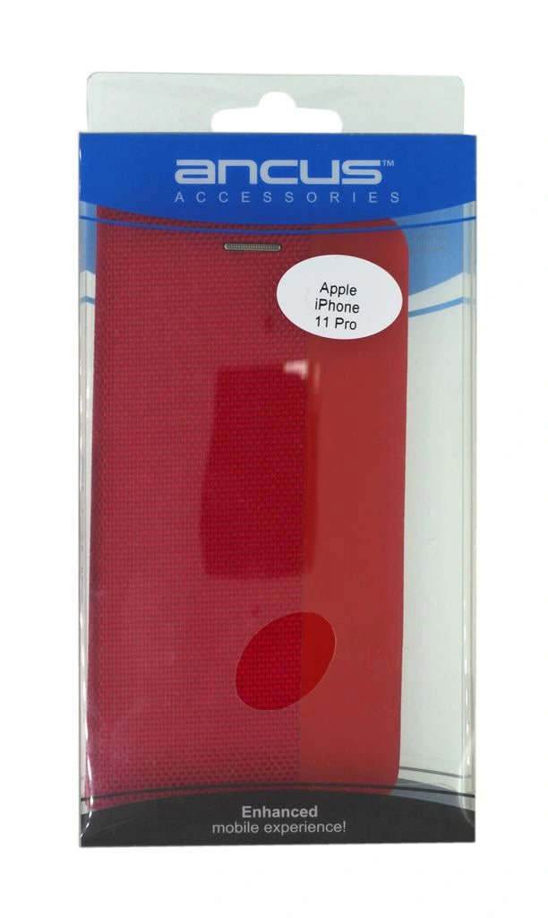 Θήκη Book Ancus Magnetic Canvas για Apple iPhone 11 Pro TPU Κόκκινη