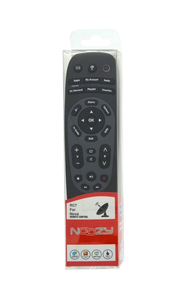 Τηλεχειριστήριο Noozy RC7 για Αποκωδικοποιητή Nova Άμεσης Αντικατάστασης χωρίς Προγραμματισμό