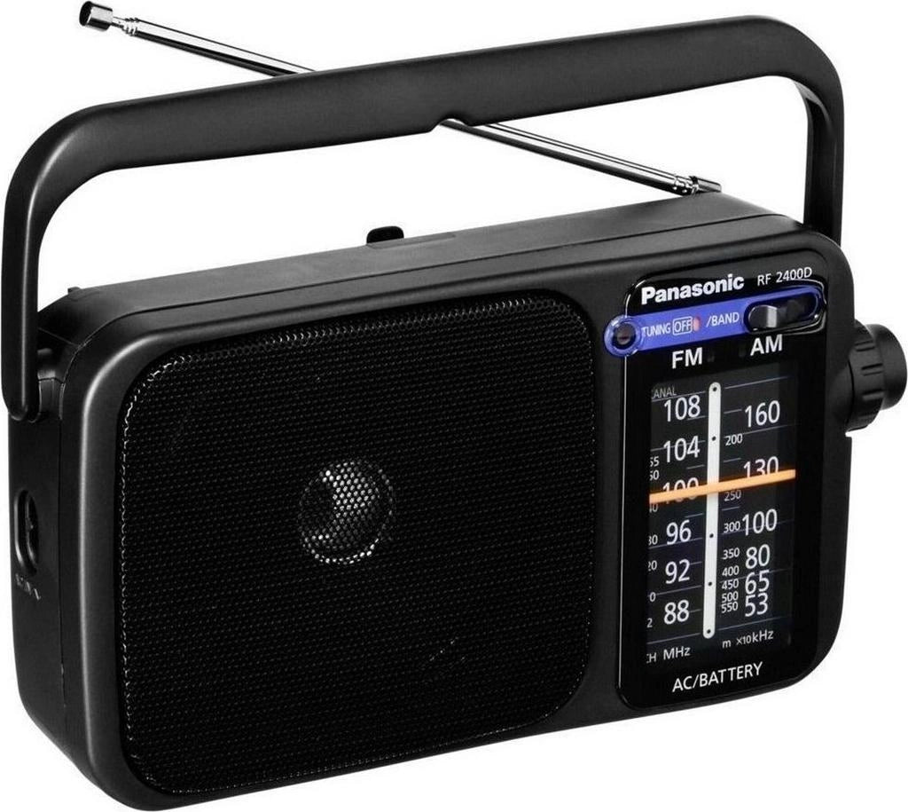 Φορητό Ραδιόφωνο Panasonic RF-2400DEG-K 770mW Μαύρο Τροφοδοσία Ρεύματος και Μπαταρίας