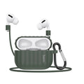 Θήκη Hoco WB20 Fenix Liquid Silicone Protective Σκούρο Πράσινο για Airpods Pro με Λουράκι
