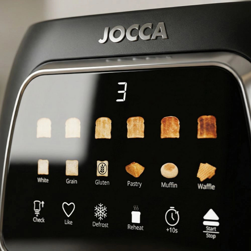 JOCCA 2 SLICE TOASTER WITH TOUCH DISPLAY BLACK