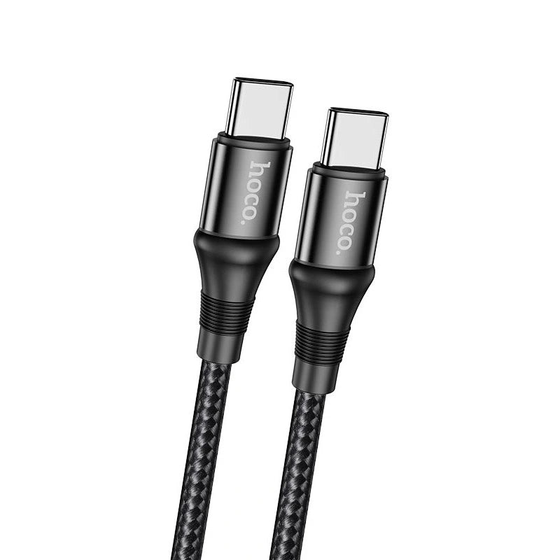 Καλώδιο Hoco X50 Exquisito USB-C σε USB-C 100W 5.0A/20V Braided Μαύρο 2m