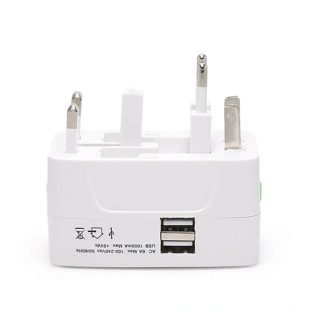 LAMTECH UNIVERSAL TRAVEL ADAPTER WITH 2 USB PORT 4 DIFFERENT PLUGS