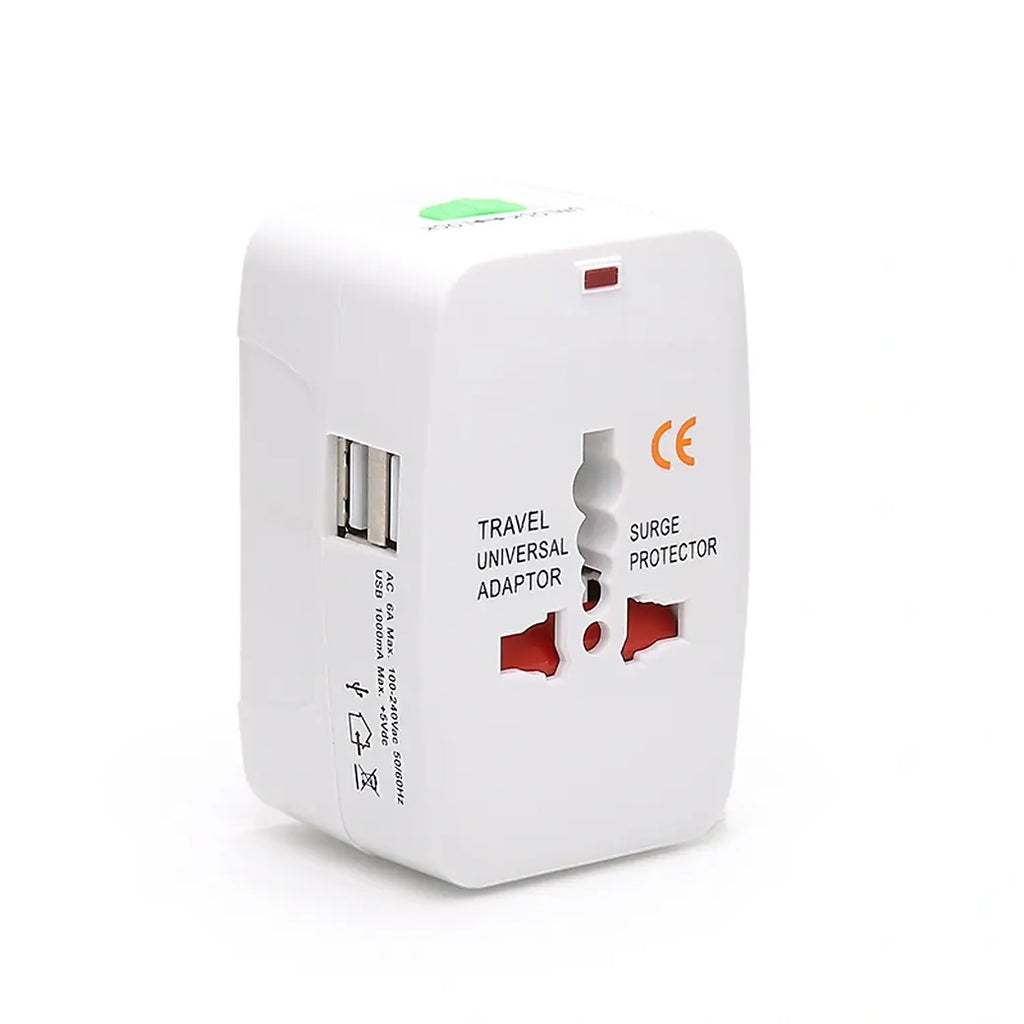 LAMTECH UNIVERSAL TRAVEL ADAPTER WITH 2 USB PORT 4 DIFFERENT PLUGS