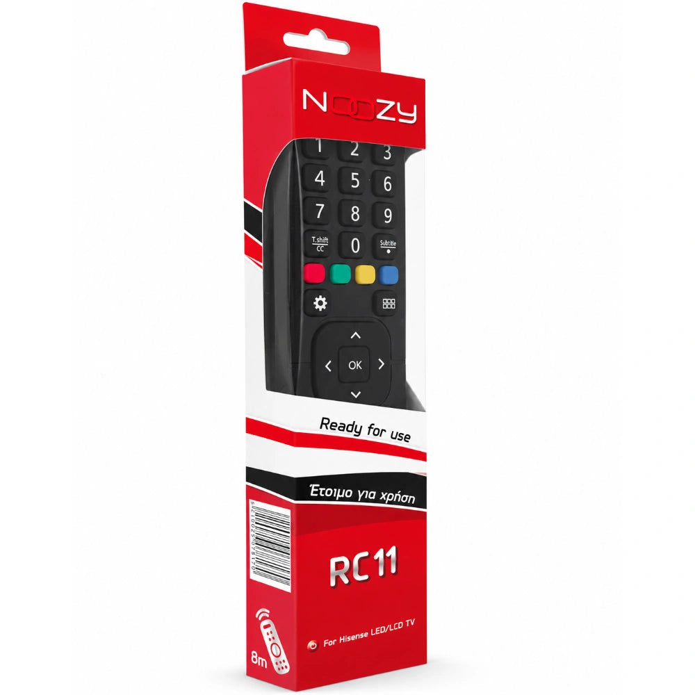Τηλεχειριστήριο Noozy RC11 για Τηλεοράσεις Hisense Άμεσης Αντικατάστασης χωρίς Προγραμματισμό