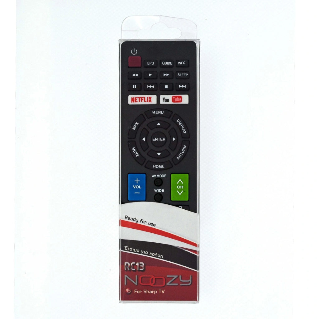 Τηλεχειριστήριο Noozy RC13 για Τηλεοράσεις Sharp Άμεσης Αντικατάστασης χωρίς Προγραμματισμό