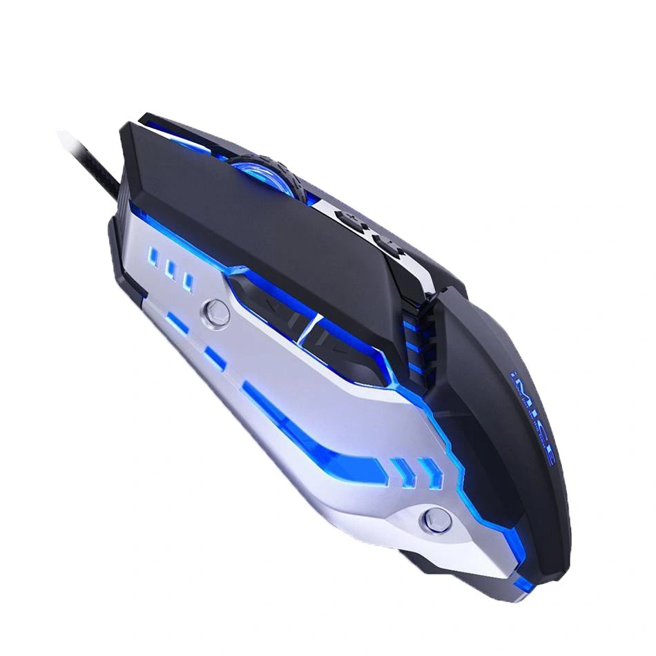 Ενσύρματο Μηχανικό Ποντίκι iMICE T80 Gamer 6D με 6 Πλήκτρα, 3200 DPI και LED Φωτισμό. Μαύρο