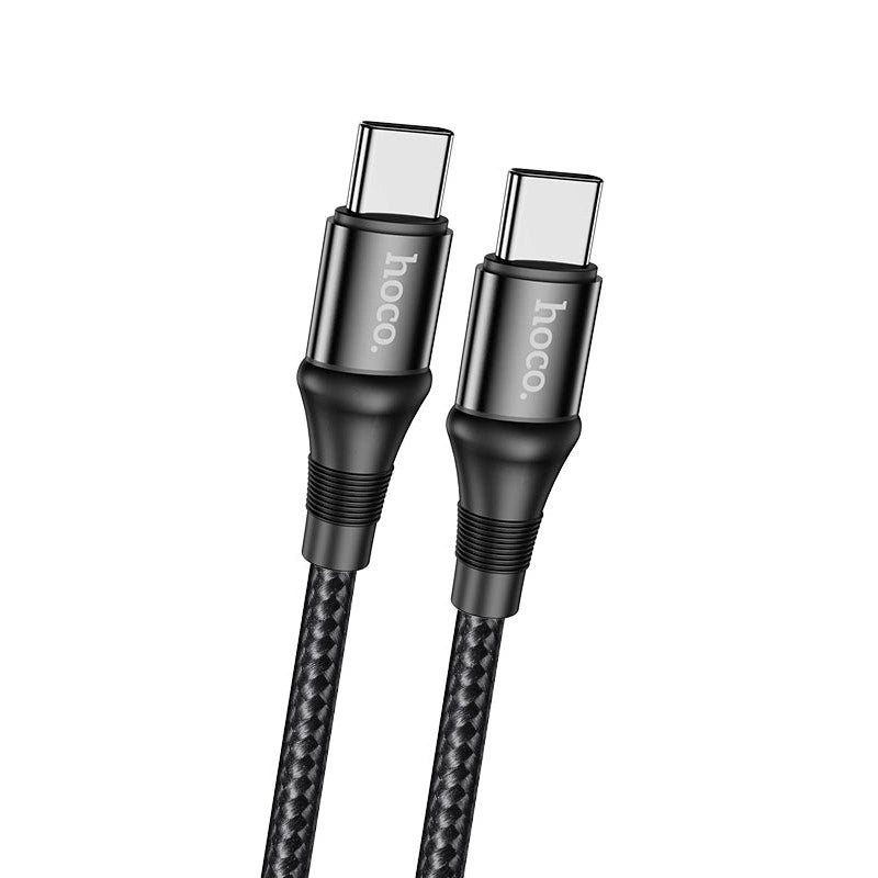 Καλώδιο Hoco X50 Exquisito USB-C σε USB-C 100W 5.0A/20V Braided Μαύρο 1m