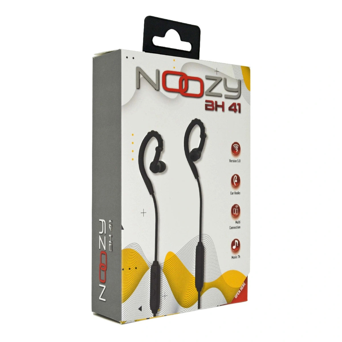 Bluetooth Hands Free Noozy BH41 Spor  V.5.0 με Εργονομικό Σχεδιασμό Multi Pairing Μαύρο