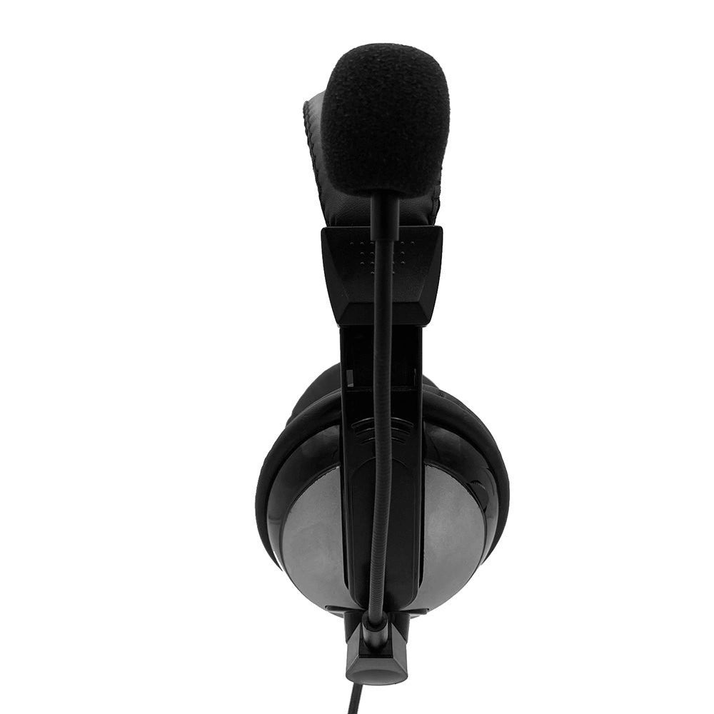 Ακουστικά Stereo Media-Tech TURDUS PRO MT3603 με Διπλό Κονέκτορα 3.5mm και Ρυθμιζόμενο Μικρόφωνο Μαύρο