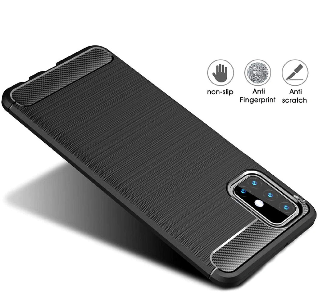 Θήκη TPU Ancus Carbon Series για Samsung SM-M515F Galaxy M51 Μαύρη