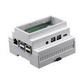 DIN Rail Used - Mount Enclosure, Raspberry Pi 4B, Grey Lid, Polycarbonate