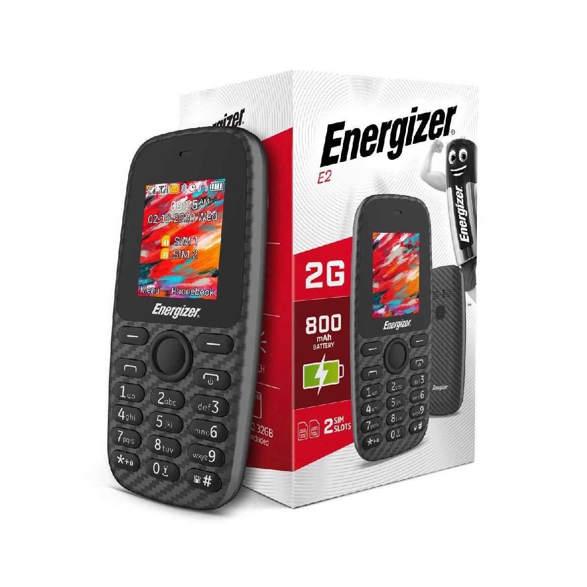 Energizer Energy E2 32MB/2GB Dual Sim 2G 1.77" 800 mAh, Bluetooth, Camera, Handsfree και Φορτιστή