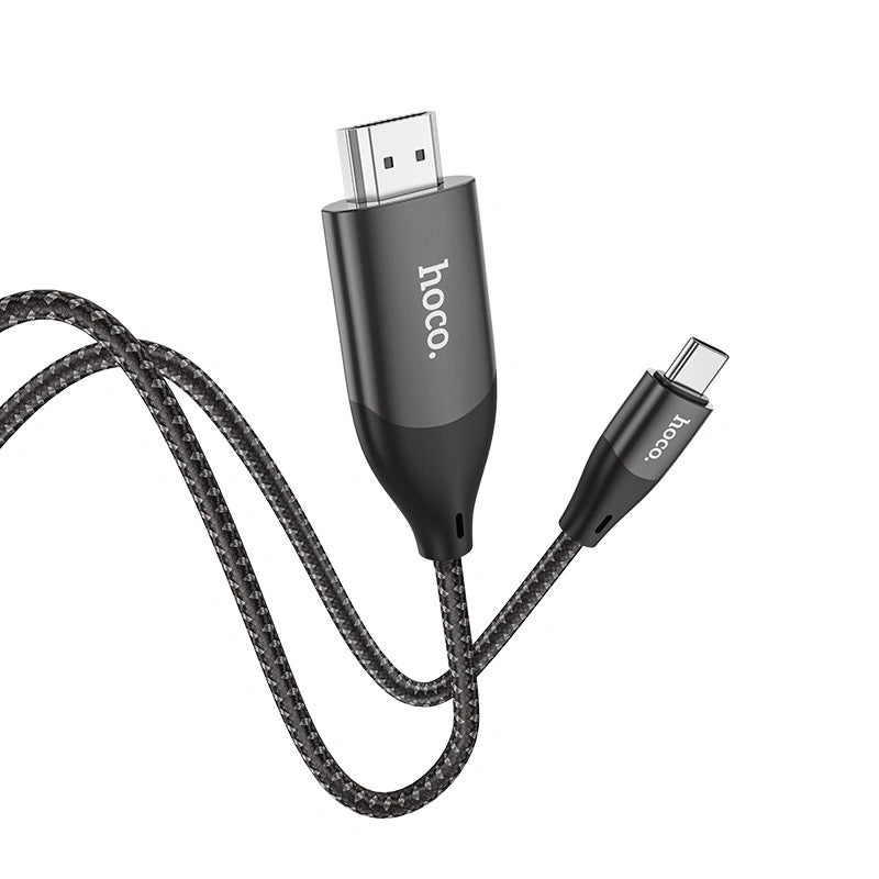 Καλώδιο σύνδεσης Hoco UA16 USB-C σε HDMI 4K 30Hz ULTRA HD Braided Γκρι 2m