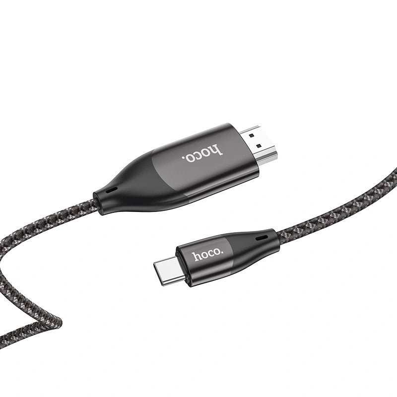 Καλώδιο σύνδεσης Hoco UA16 USB-C σε HDMI 4K 30Hz ULTRA HD Braided Γκρι 2m