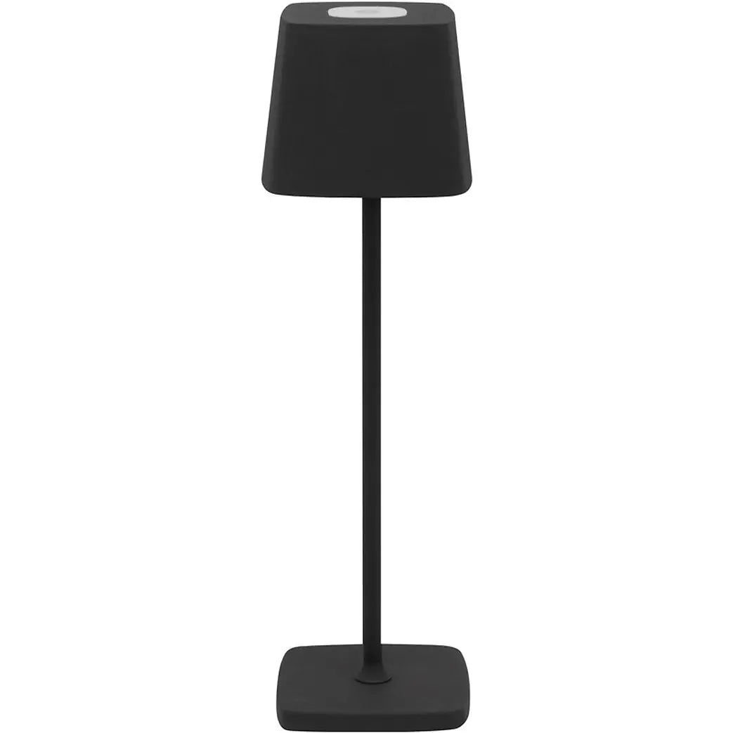 Επιτραπέζιο Φωτιστικό LED, ύψος 38cm, Επαναφορτιζόμενο, με Φορτιστή USB, Μαύρο, Darwin