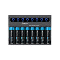 Φορτιστής Μπαταριών EiZfan Air M8  Intelligent Li-ion 3.7V 21700 20700 18650 8 Θέσεων και Φορτιστής Αυτοκινήτου