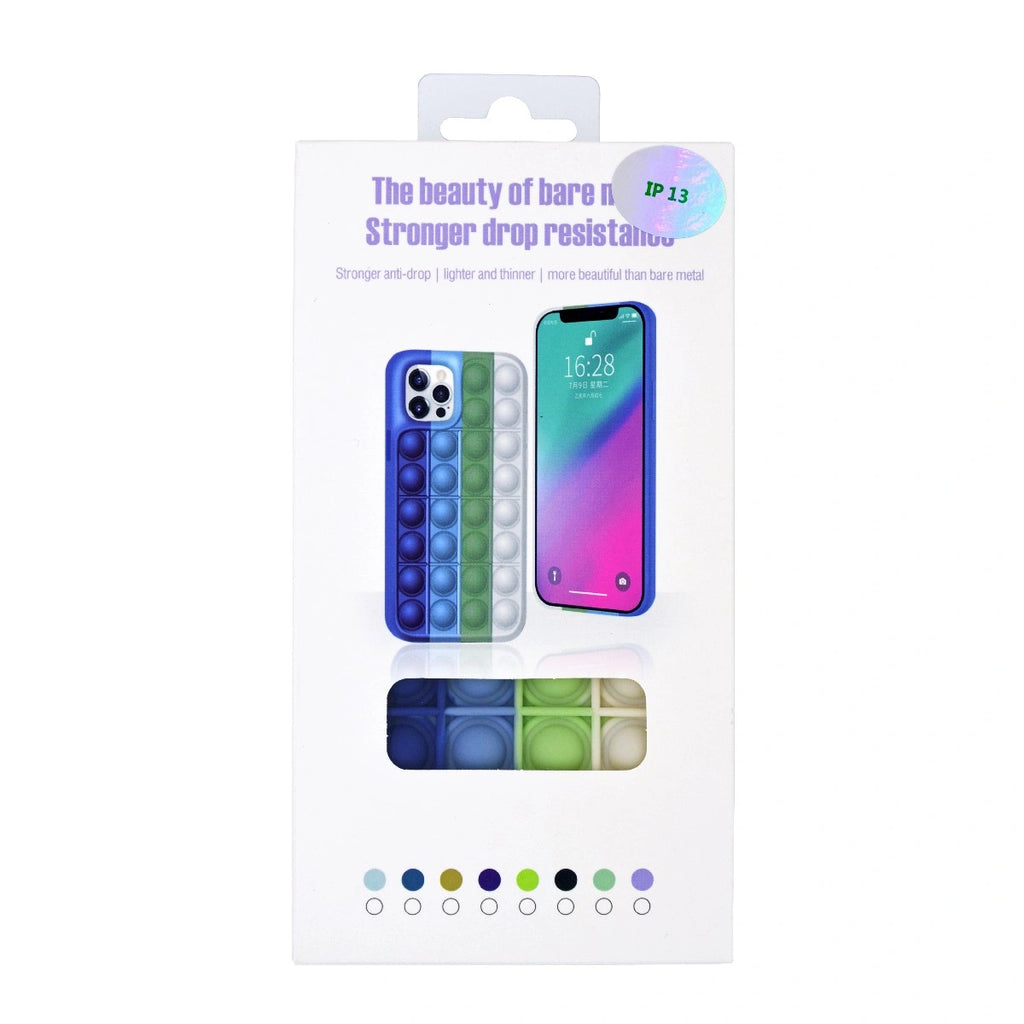 Θήκη Ancus TPU Pop It για Apple iPhone 13/ iPhone 14 Μπλε Γαλάζιο Πράσινο Λευκό