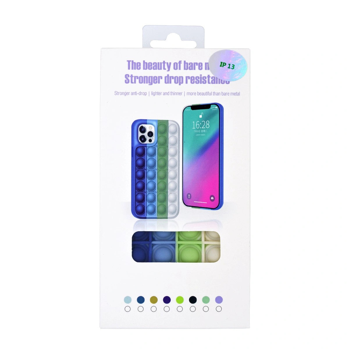 Θήκη Ancus TPU Pop It για Apple iPhone 13/ iPhone 14 Μπλε Γαλάζιο Πράσινο Λευκό