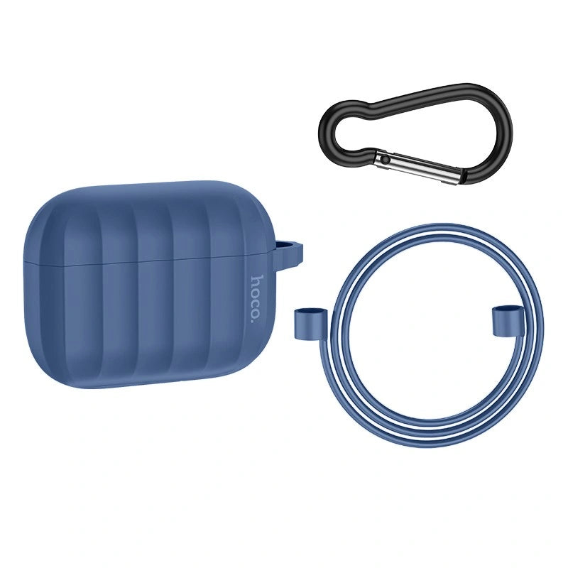 Θήκη Hoco WB22 Glory Series Silicone Protective Case Σκούρο Μπλε για AirPods 2021 (3ης γενιάς) με Κρίκο