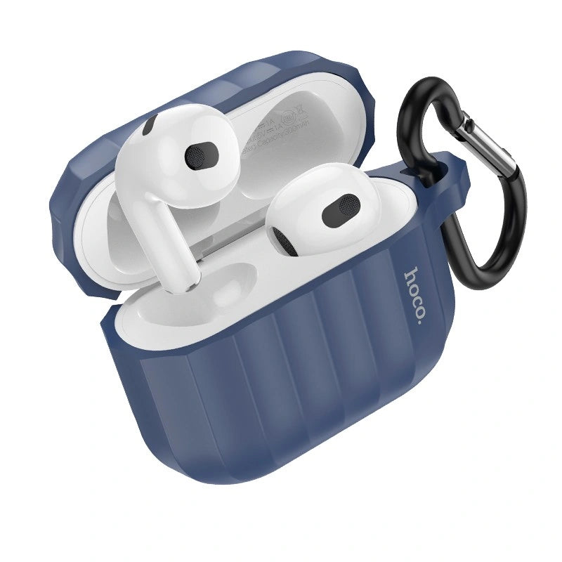 Θήκη Hoco WB22 Glory Series Silicone Protective Case Σκούρο Μπλε για AirPods 2021 (3ης γενιάς) με Κρίκο