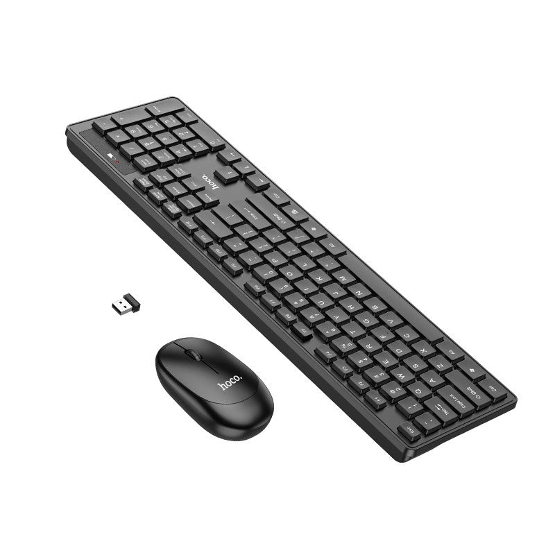 Πληκτρολόγιο και Ποντίκι Hoco GM17 Wireless Business Set Full Size 104 Πλήκτρα 2.4GHz USB Dongle Μαύρο