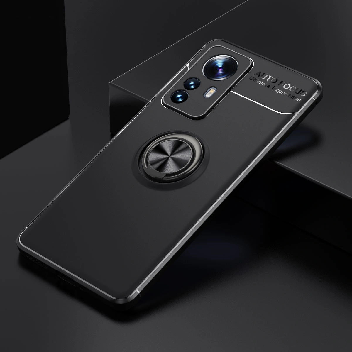 Θήκη Ancus Autofocus Shock Proof με Ring Holder για Xiaomi 12 Pro  Xiaomi 12S Pro Μαύρη
