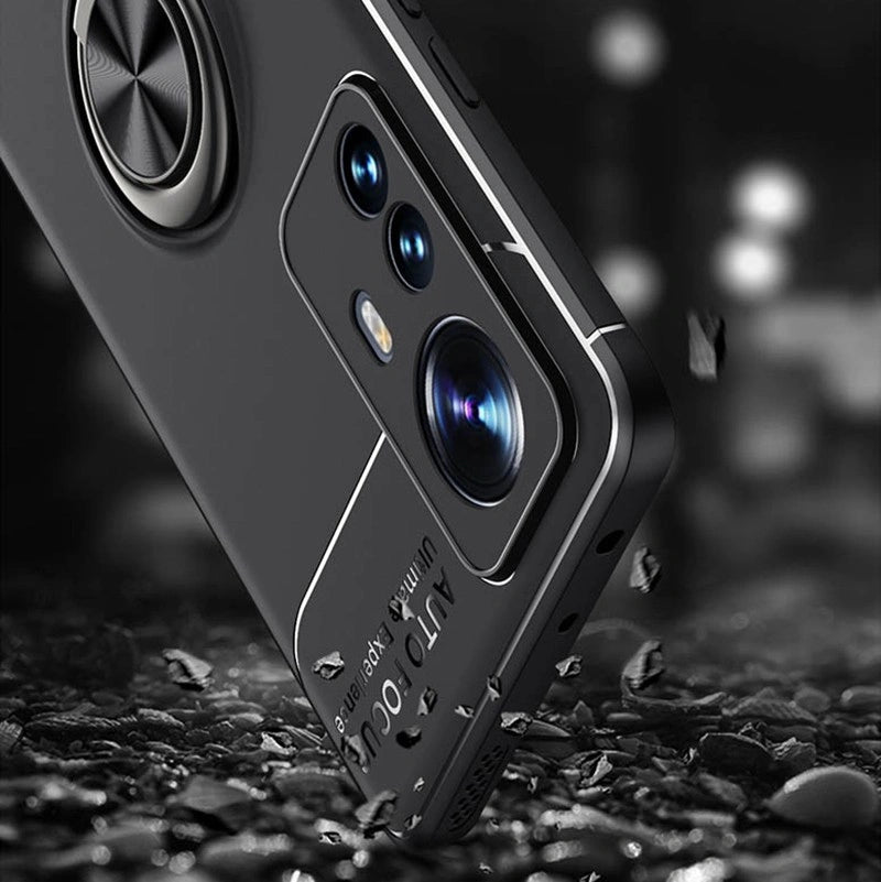 Θήκη Ancus Autofocus Shock Proof με Ring Holder για Xiaomi 12 Pro  Xiaomi 12S Pro Μαύρη