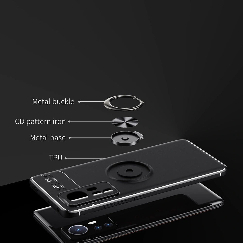 Θήκη Ancus Autofocus Shock Proof με Ring Holder για Xiaomi 12  Xiaomi 12X  Μαύρη