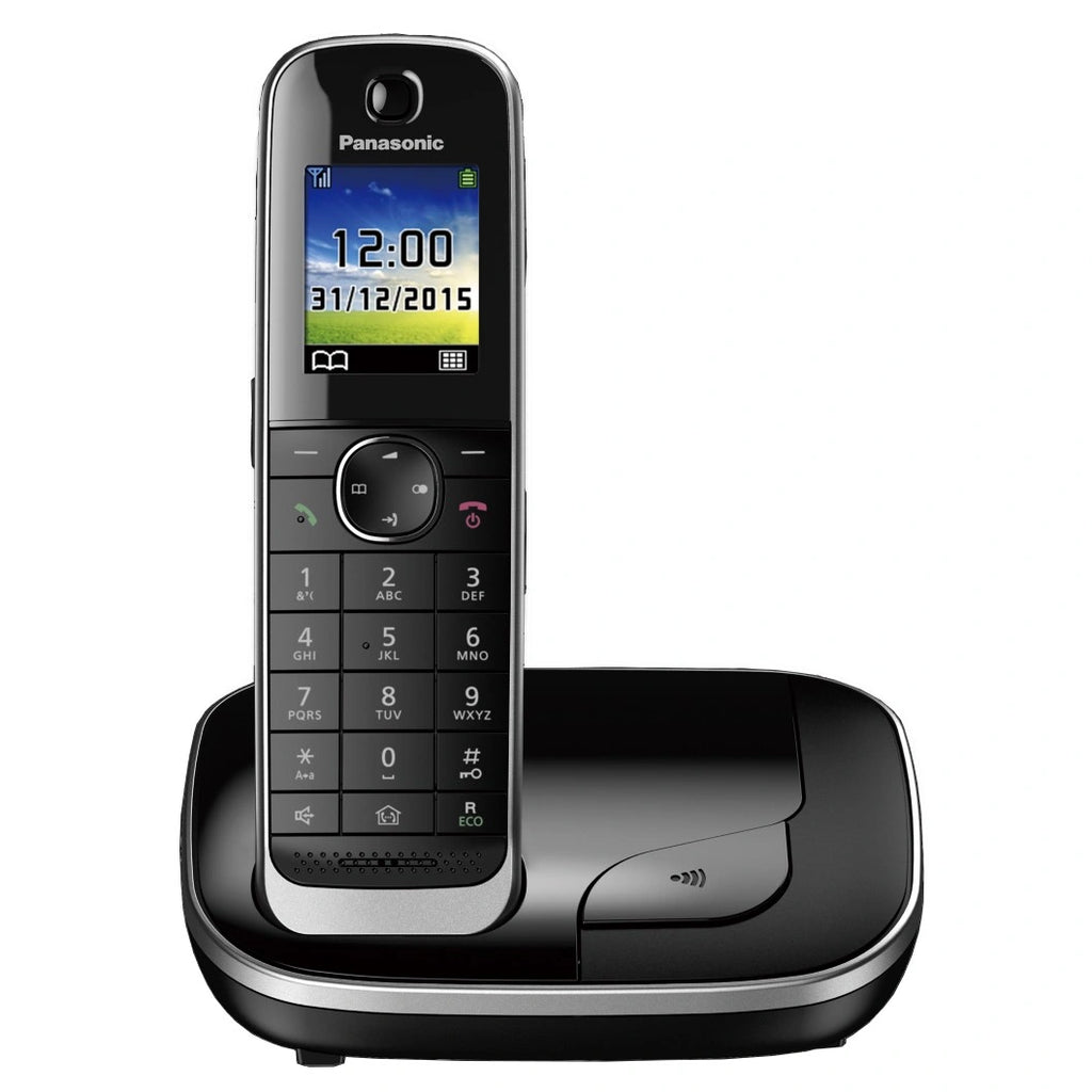Ασύρματο Ψηφιακό Τηλέφωνο Panasonic KX-TGJ310GRB Μαύρο με Υποδοχή Hands Free 2.5mm Λειτουργία Διακοπής Ρεύματος και Baby Monitor