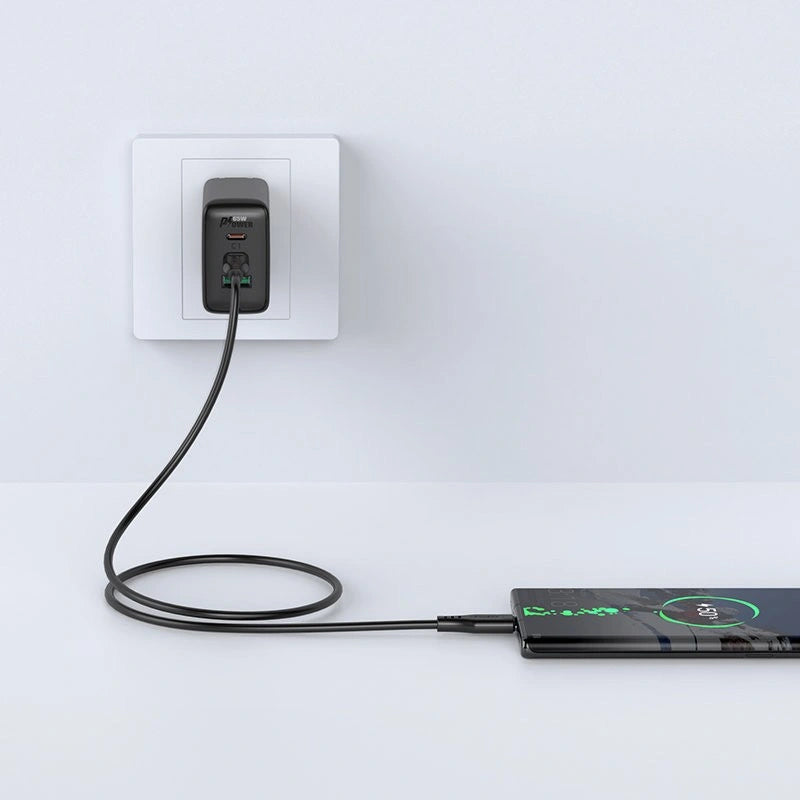 Καλώδιο σύνδεσης Acefast C3-03 USB-C σε USB-C 3A 60W Μαύρο 1.2m