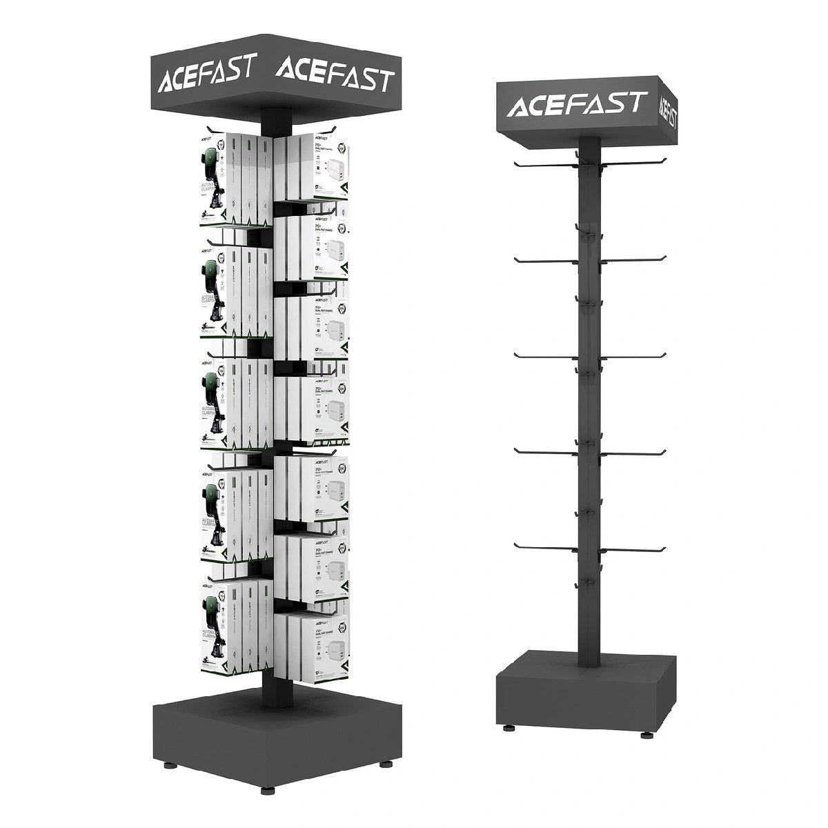 Stand Acefast Επιδαπέδιο MT01 (40 x 40 x 155 εκ.) με Θέσεις Γάντζων για 30 τεμάχια και Δυνατότητα Περιστροφής
