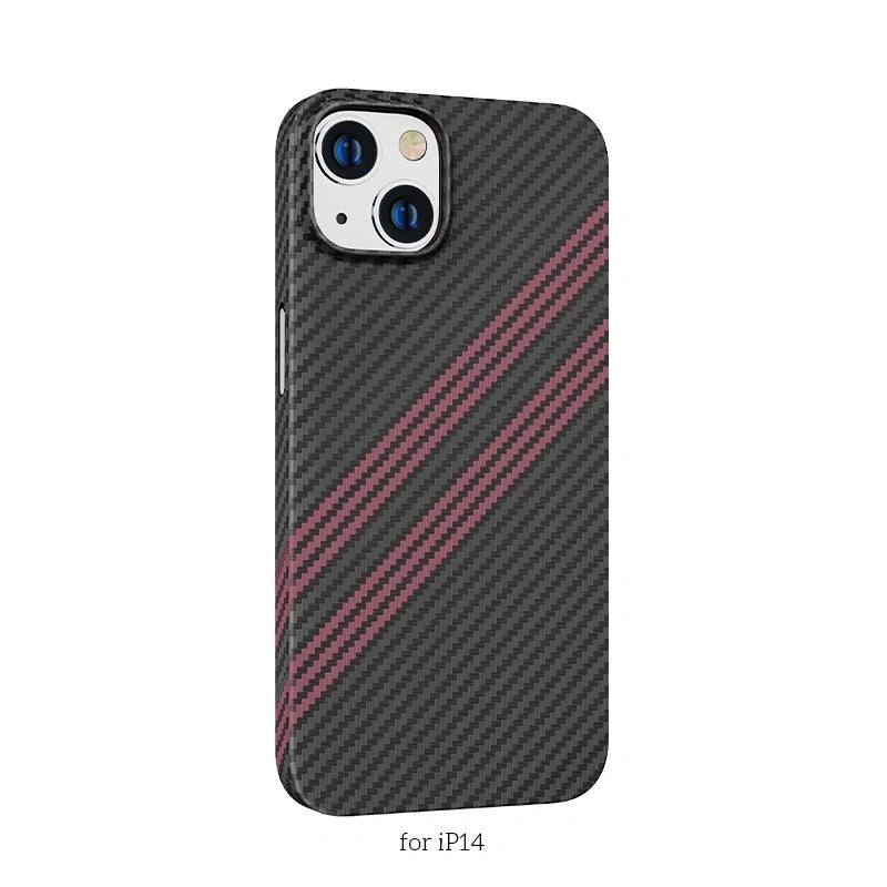 Θήκη Hoco Slim Kevlar Texture για Apple iPhone 14 Μαύρο Κόκκινο