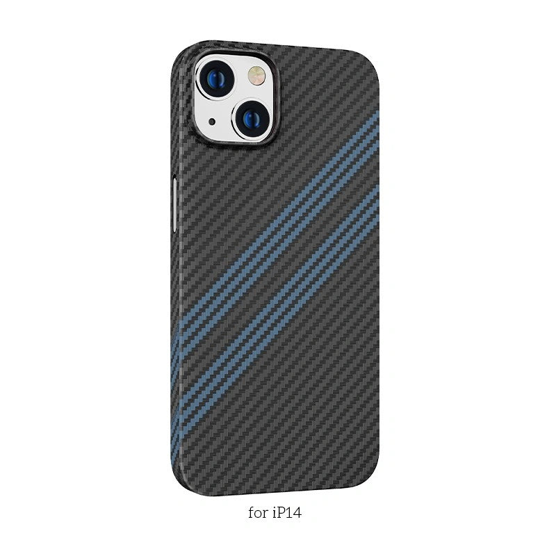 Θήκη Hoco Slim Kevlar Texture για Apple iPhone 14 Μαύρο Μπλε
