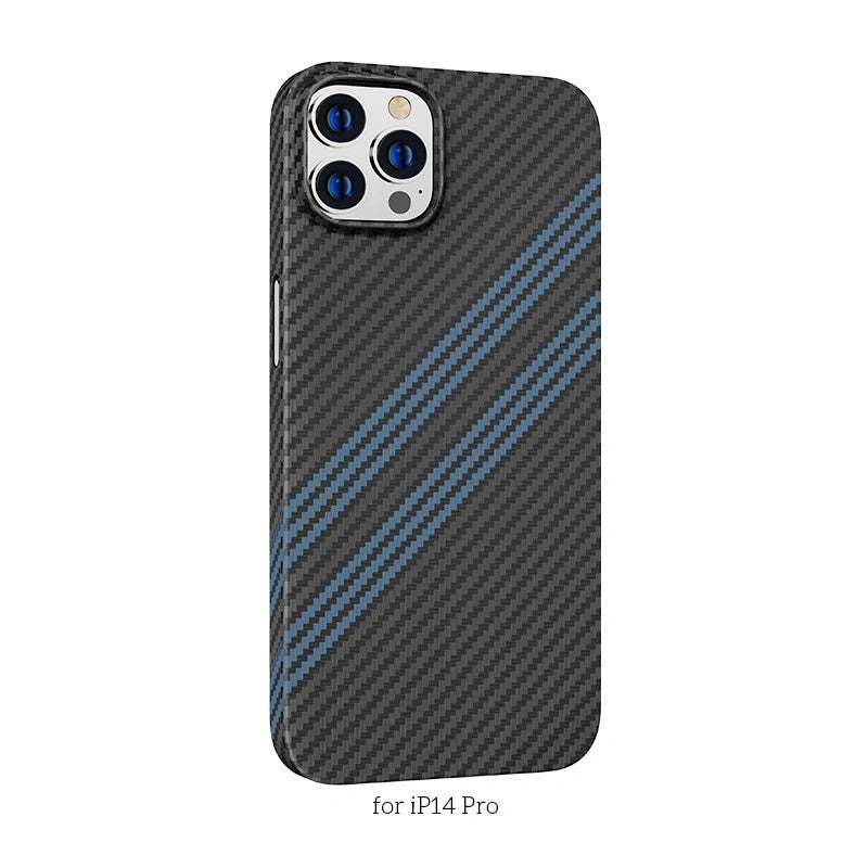 Θήκη Hoco Slim Kevlar Texture για Apple iPhone 14 Pro Μαύρο Μπλε