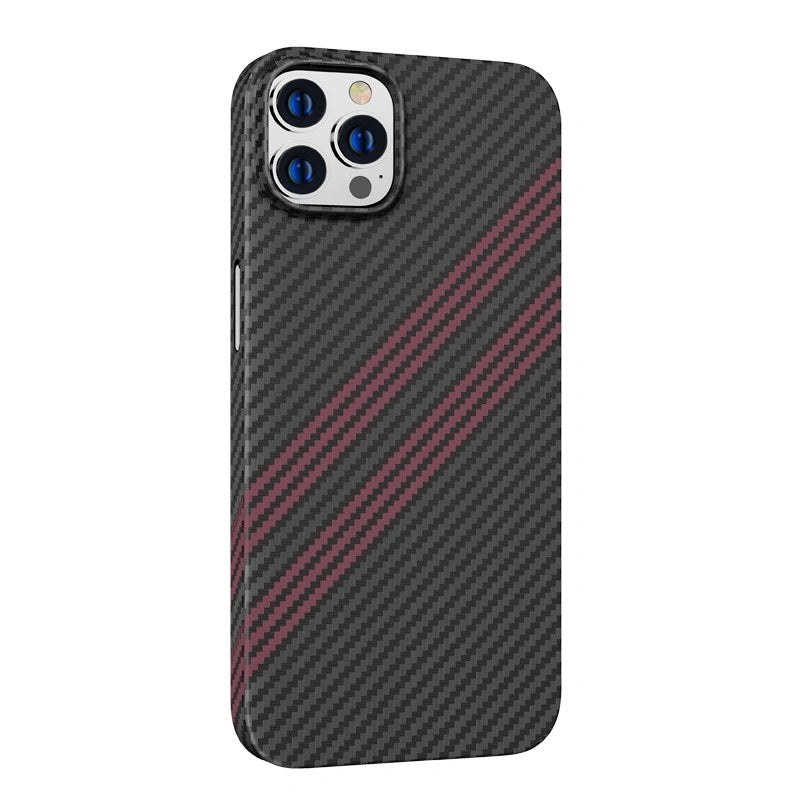 Θήκη Hoco Slim Kevlar Texture για Apple iPhone 14 Pro Max Μαύρο Κόκκινη