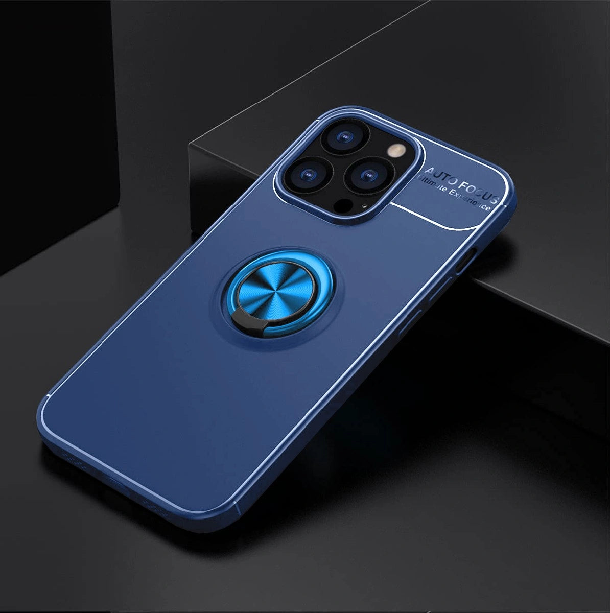 Θήκη Ancus AutoFocus Shockproof με Ring Holder για Apple iPhone 14 Pro Μπλε
