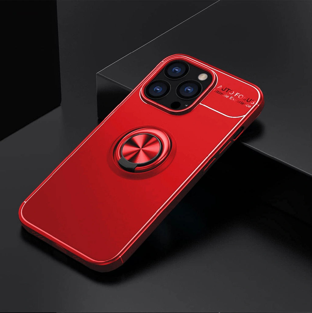 Θήκη Ancus AutoFocus Shockproof με Ring Holder για Apple iPhone 14 Pro Κόκκινη