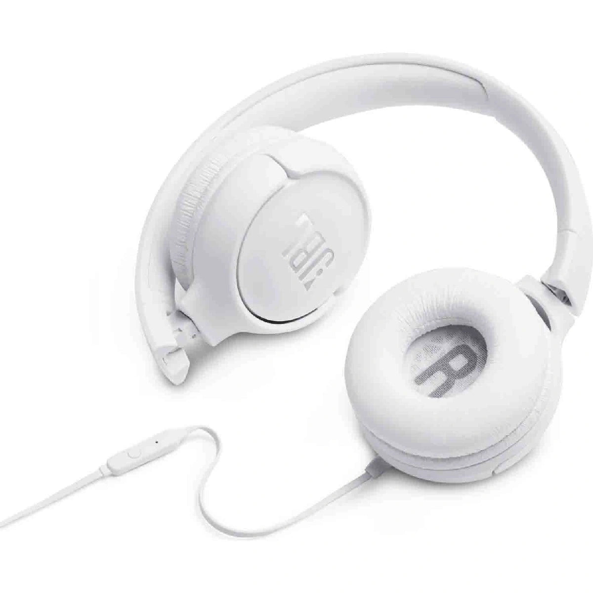 Ακουστικά Stereo On-ear JBL Tune 500 3.5mm Pure Bass Sound με Μικρόφωνο JBLT500WHT Λευκό