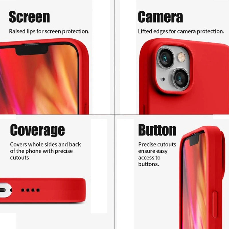 Θήκη Goospery Silicone για Apple iPhone 14 Plus Κόκκινο