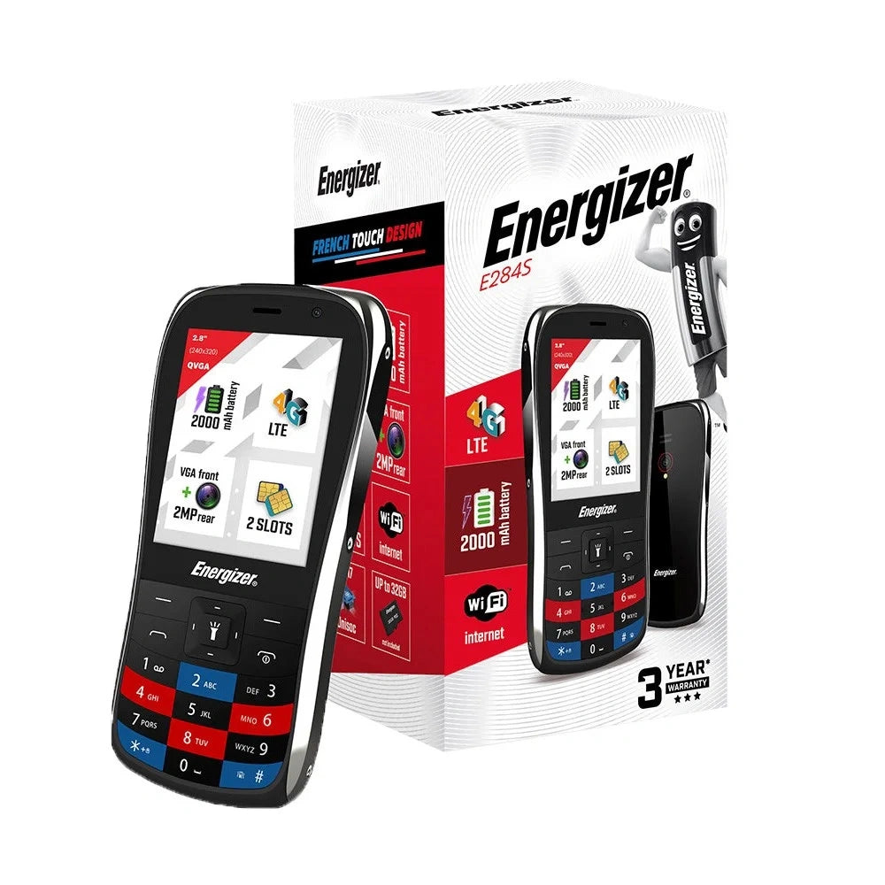 Energizer E284S 64MB/128GB Dual Sim 2000mAh 4G 2.8" Μαύρο με Φορτιστή