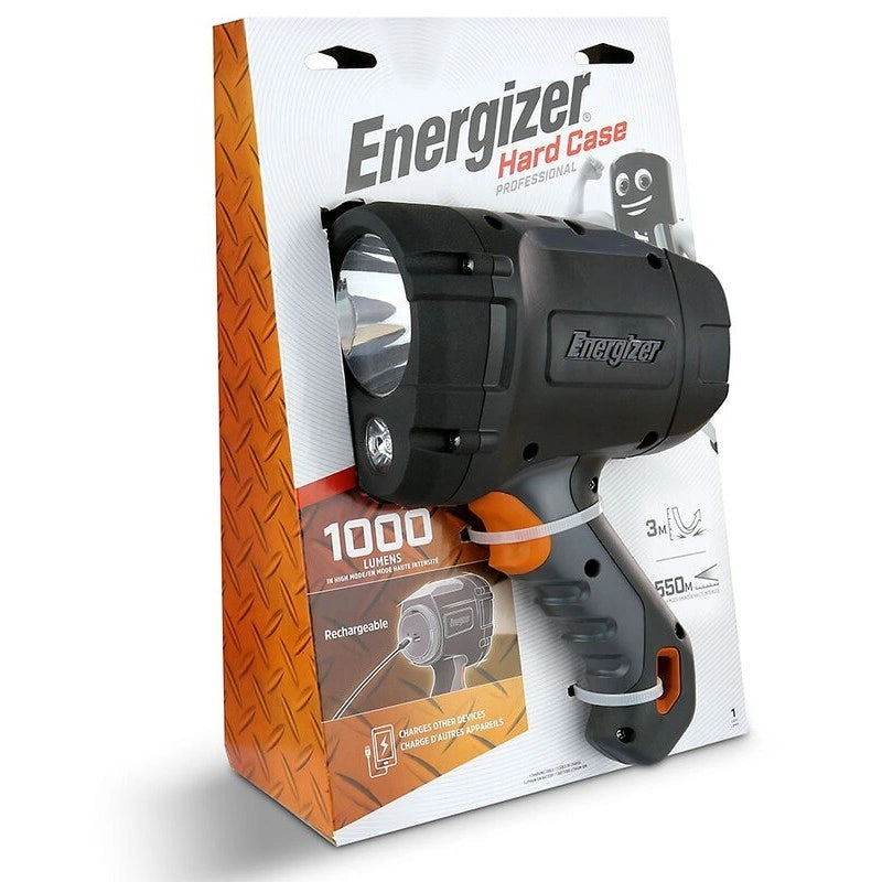 Επαναφορτιζόμενος Φακός Εργασίας Energizer Hard Case 1000 lm Απόσταση 550m Μαύρος