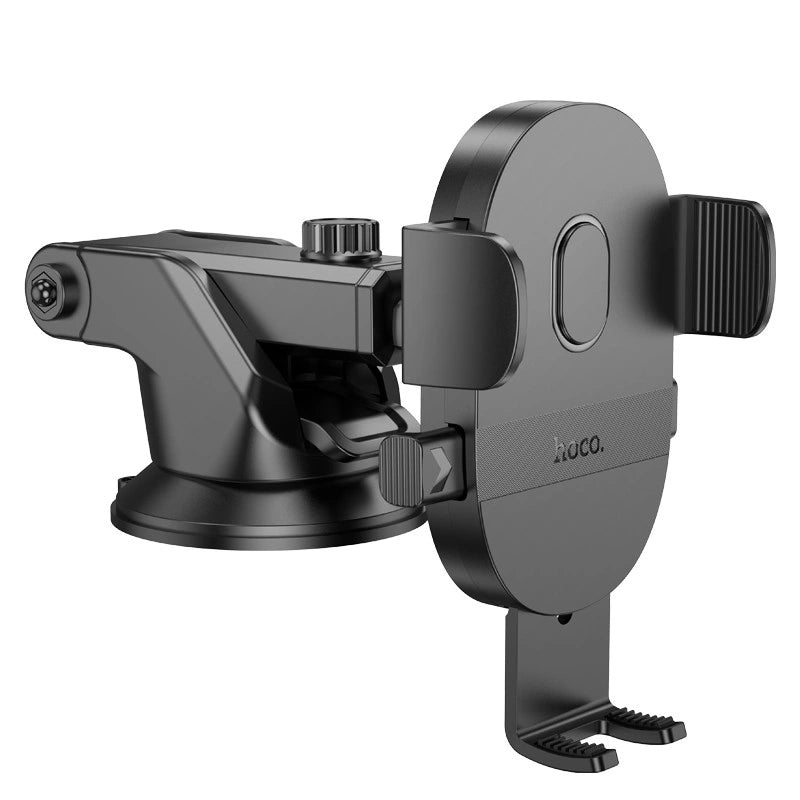 Βάση Στήριξης Αυτοκινήτου Hoco H19 Mighty με Δυνατότητα Επέκτασης Βραχίονα Μαύρη 4.7"-7"