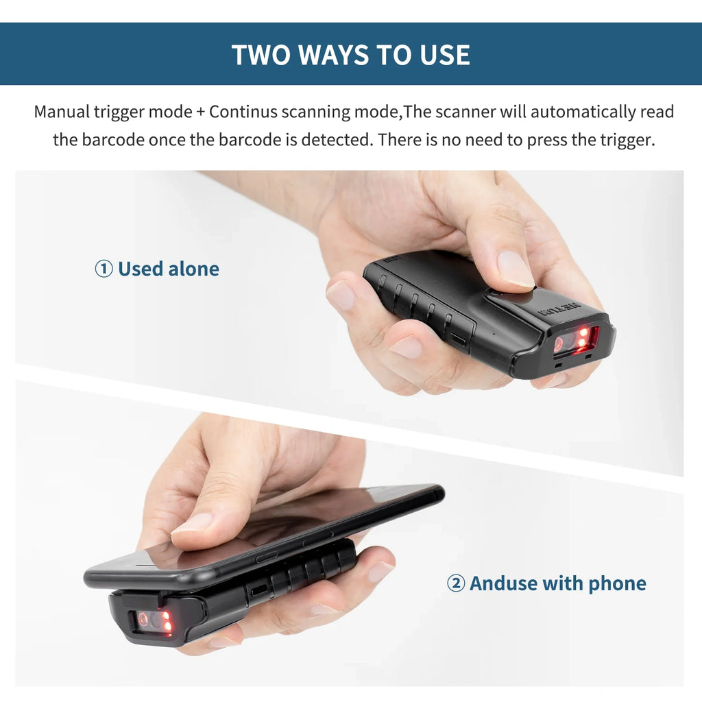 NETUM BLUETOOTH PORTABLE 2D SCANNER FOR SMARTPHONE/TABLET